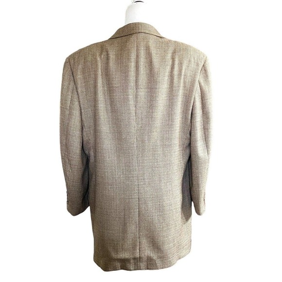 JOSEPH ABBOUD Mens Sz 42 Long Tweed Wool Silk Blend Blazer Sports Jacket Vintage - Picture 4 of 12